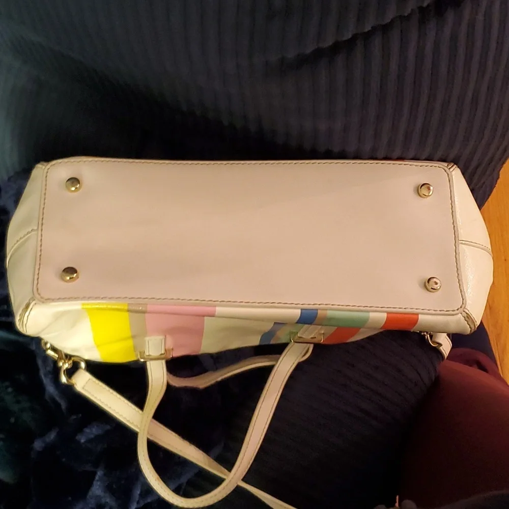 Kate Spade pocket book, white with colored stripes! - Picture 5 of 8